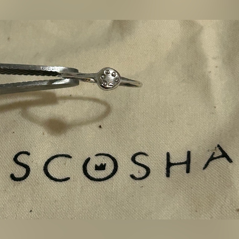 Scosha Silver Lolli Ring with diamonds
